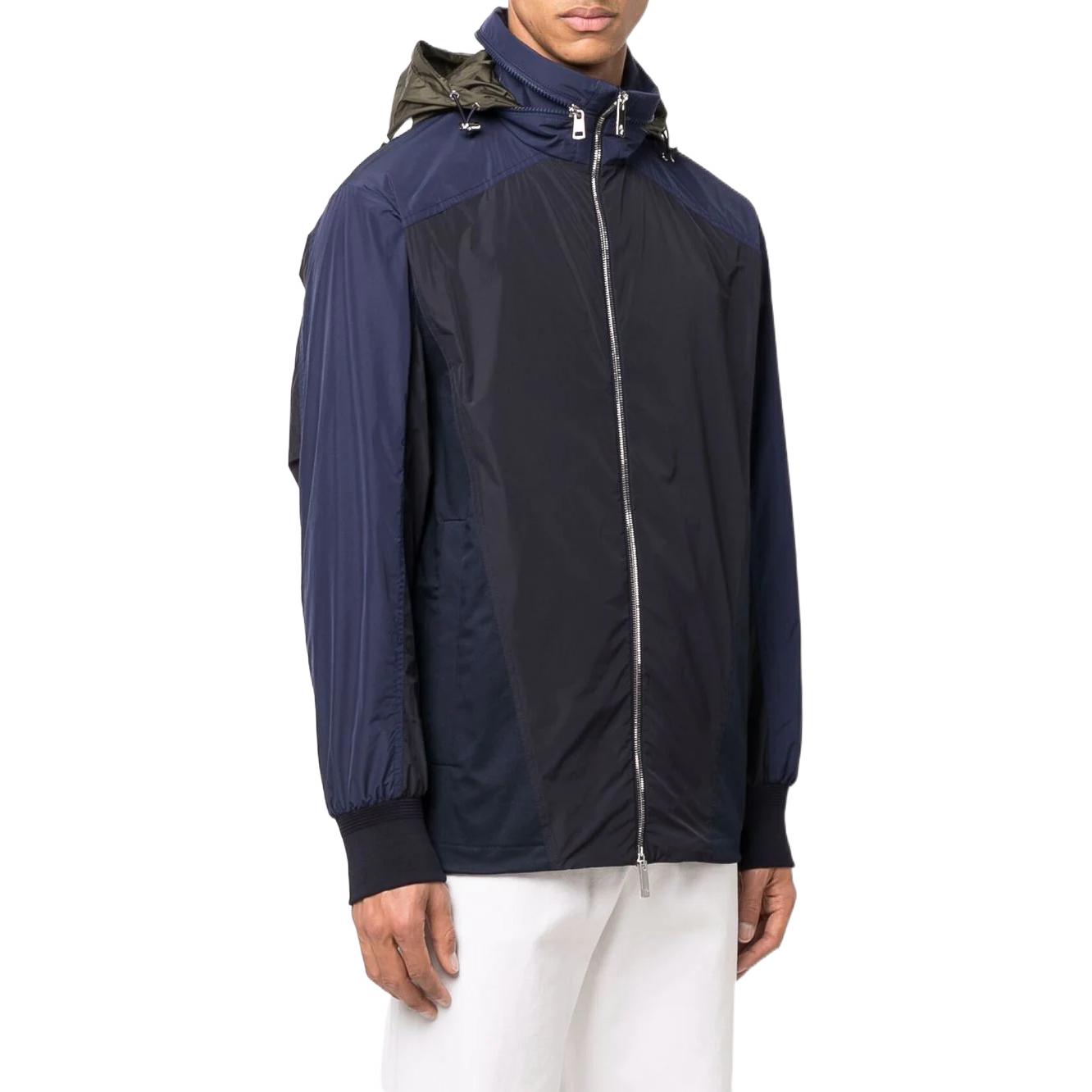 Shop Chaqueta Azul Moncler FW22 con Cremallera y Costuras Contraste Hombre H10911A00088549MF781