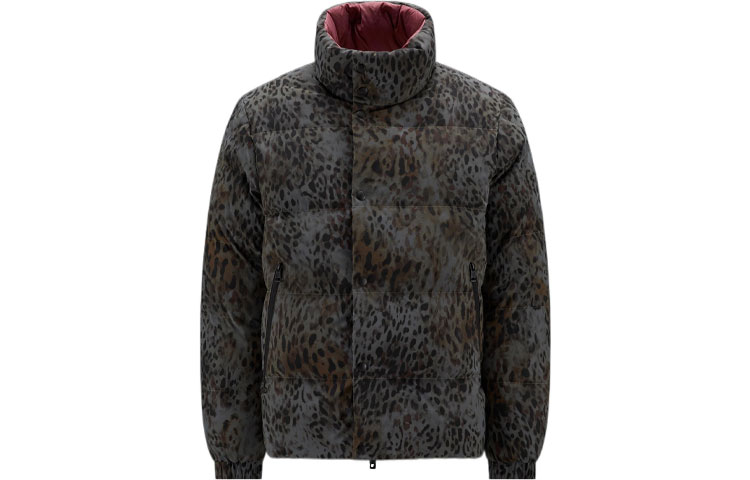 Moncler FW22 Dun Leopard Reversible Down Jacket Unisex Brown Grey H20921A00024M2017S94 圖 2
