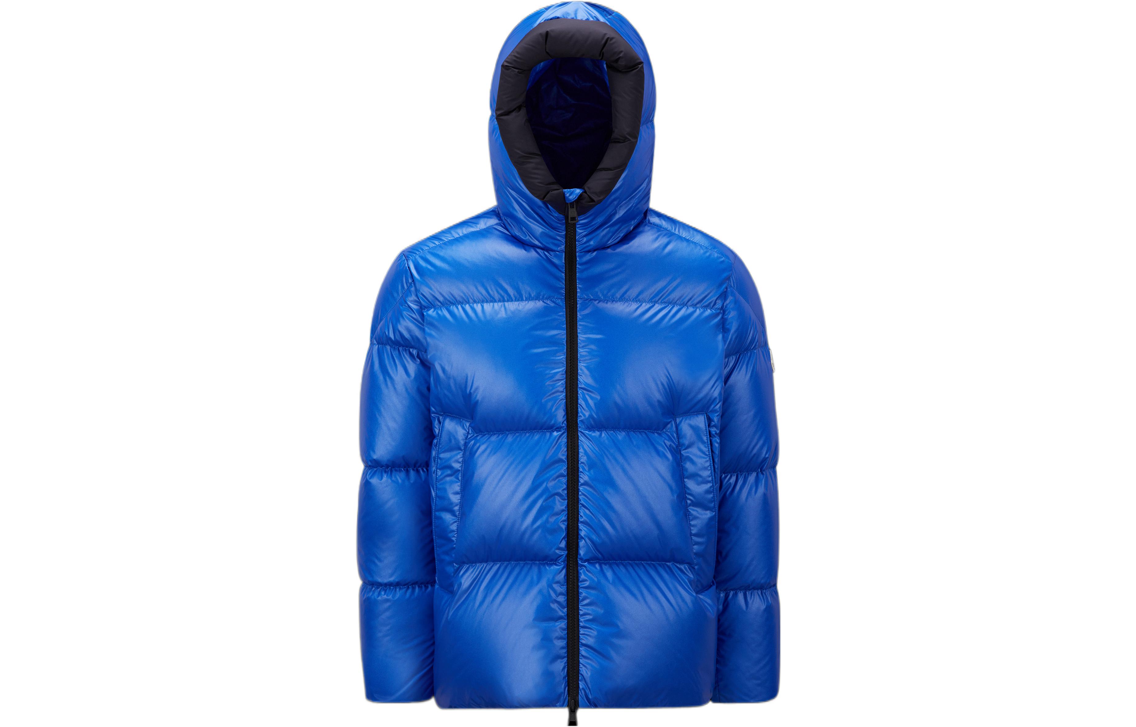 Moncler FW22 Glossy Trim Logo Down Jacket Blue . H20911A00234596FL758