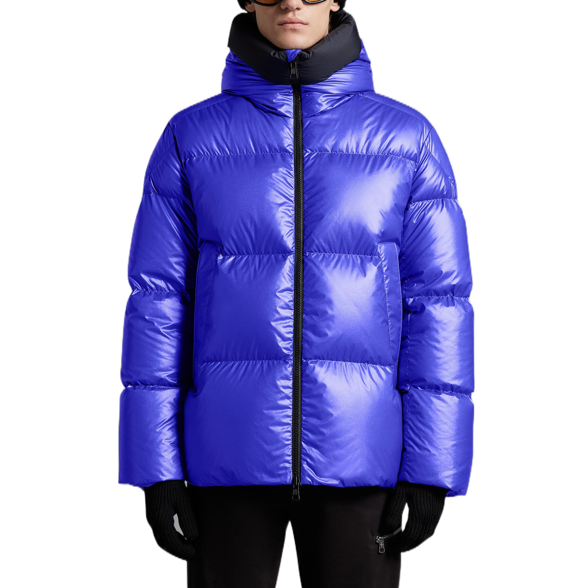 Moncler FW22 Glossy Trim Logo Down Jacket Blue . H20911A00234596FL758 圖 4