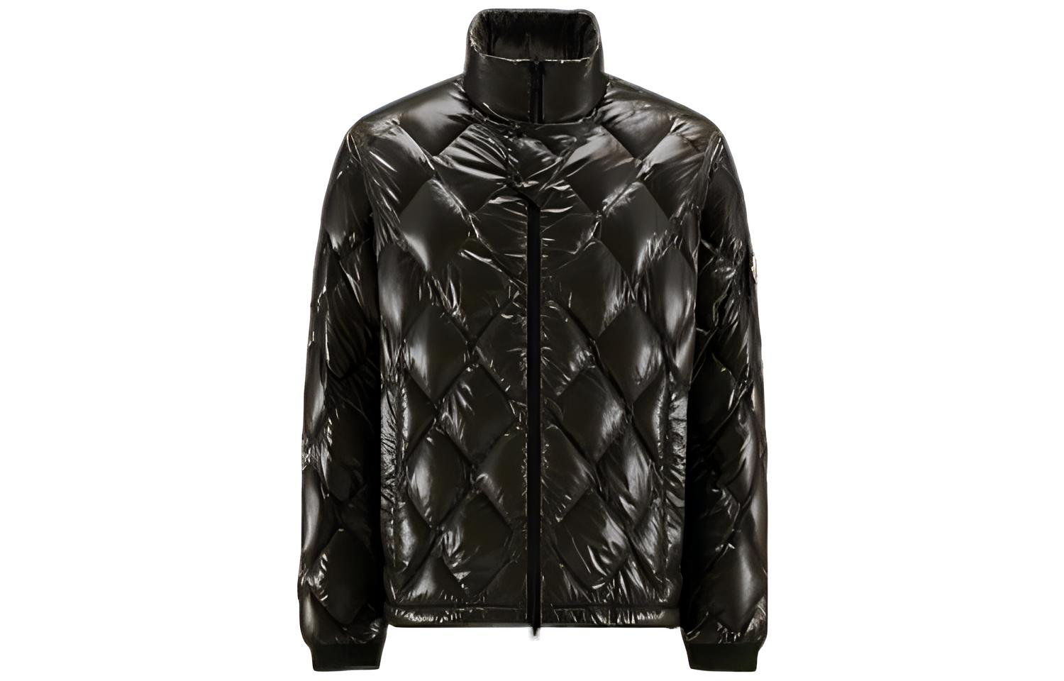 Moncler FW22 Glossy White Down Jacket Unisex - Stand Collar Zip-up Design. H20911A002005963V888