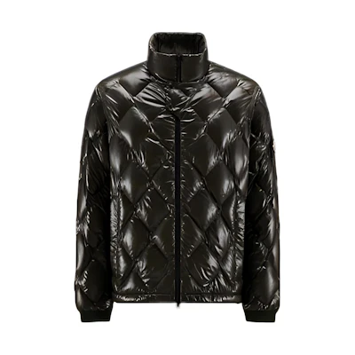 Moncler FW22 Glossy White Down Jacket Unisex - Stand Collar Zip-up Design. H20911A002005963V888