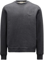 Moncler FW22 Grey Crewneck Pullover Sweatshirt with Logo Patch H20918G00051899FL990 Moncler FW22 Grey Crewneck Pullover Sweatshirt with Logo Patch H20918G00051899FL990