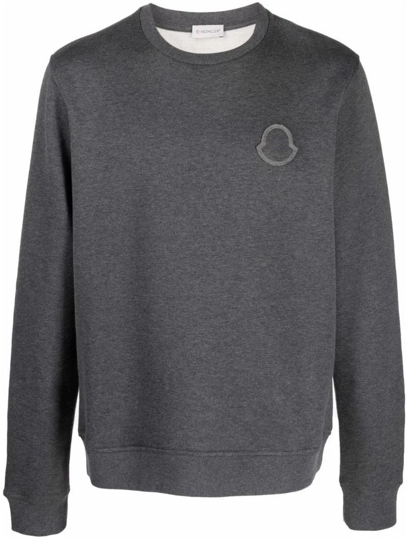 moncler-fw-22-grey-crewneck-sweatshirt-with-logo-patch-long-sleeve-g20918-g00045899-fl-990