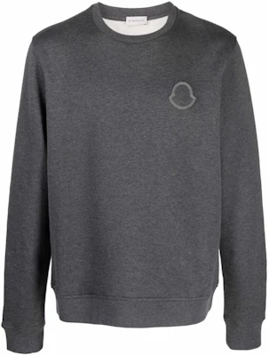 蒙克勒 FW22 灰色标志贴布长袖圆领卫衣 G20918G00045899FL990 Order 蒙克勒 FW22 灰色标志贴布长袖圆领卫衣 G20918G00045899FL990