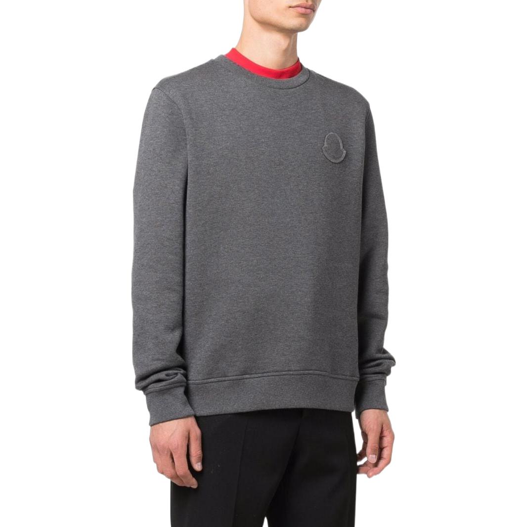 Lookbook 蒙克勒 FW22 灰色标志贴布长袖圆领卫衣 G20918G00045899FL990