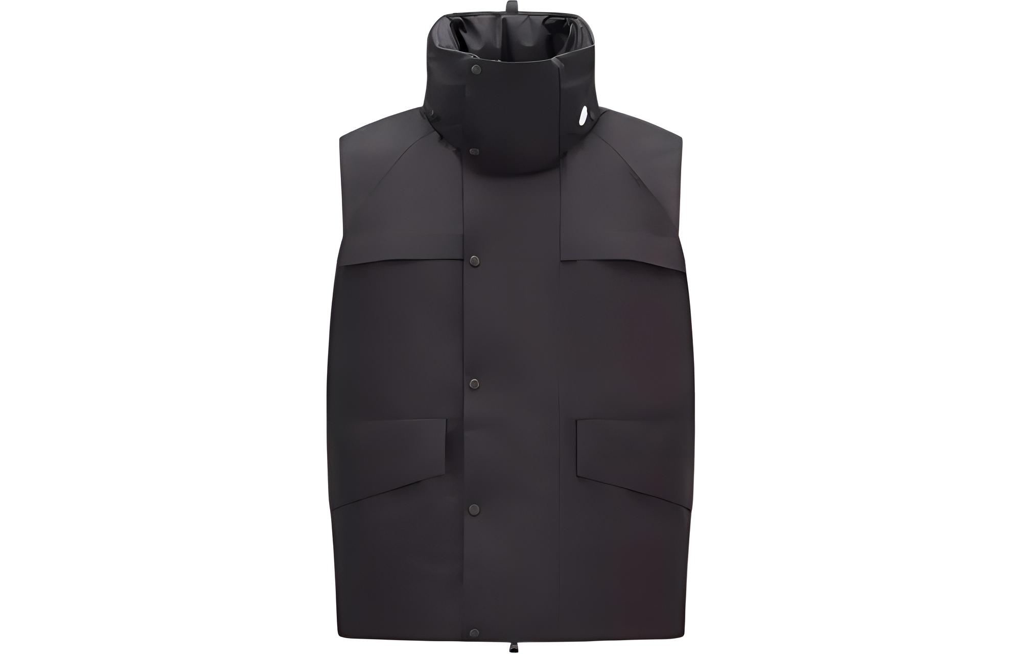 Moncler FW22 Hyke Camouflage Pocket Down Vest Black - H209K1A00005M2519999