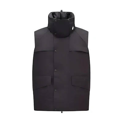 Moncler FW22 Hyke Camouflage Pocket Down Vest Black - H209K1A00005M2519999