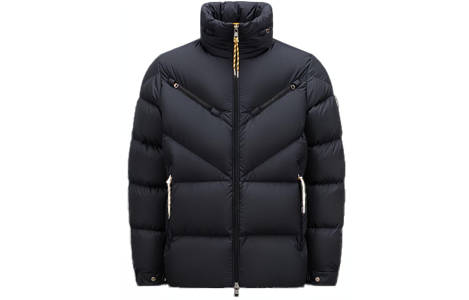 Moncler FW22 Katmai Black Unisex Stand Collar Down Jacket with Zipper. H20911A0023954A81999