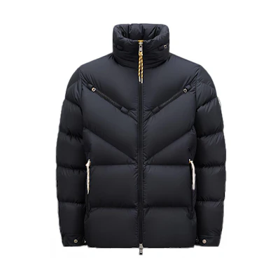 Moncler FW22 Katmai Black Unisex Stand Collar Down Jacket with Zipper. H20911A0023954A81999