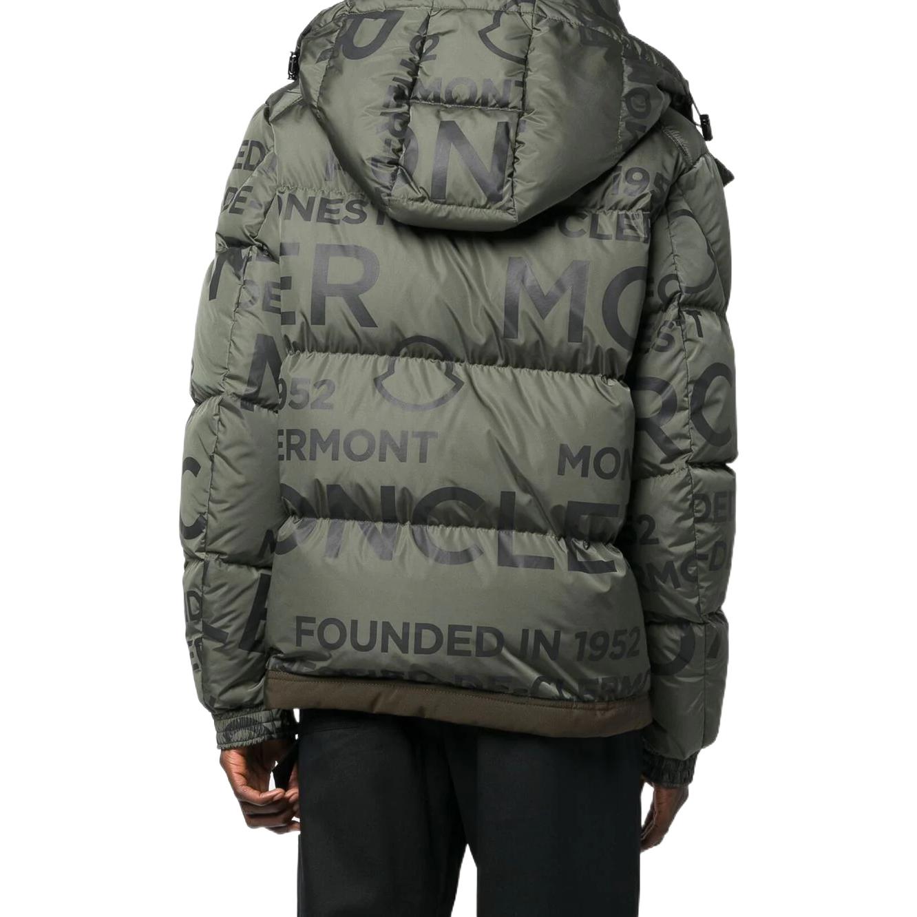 Moncler FW22 Khaki Letter Logo High Neck Detachable Hood Down Jacket Men. H20911A00211596CDF89 圖 4