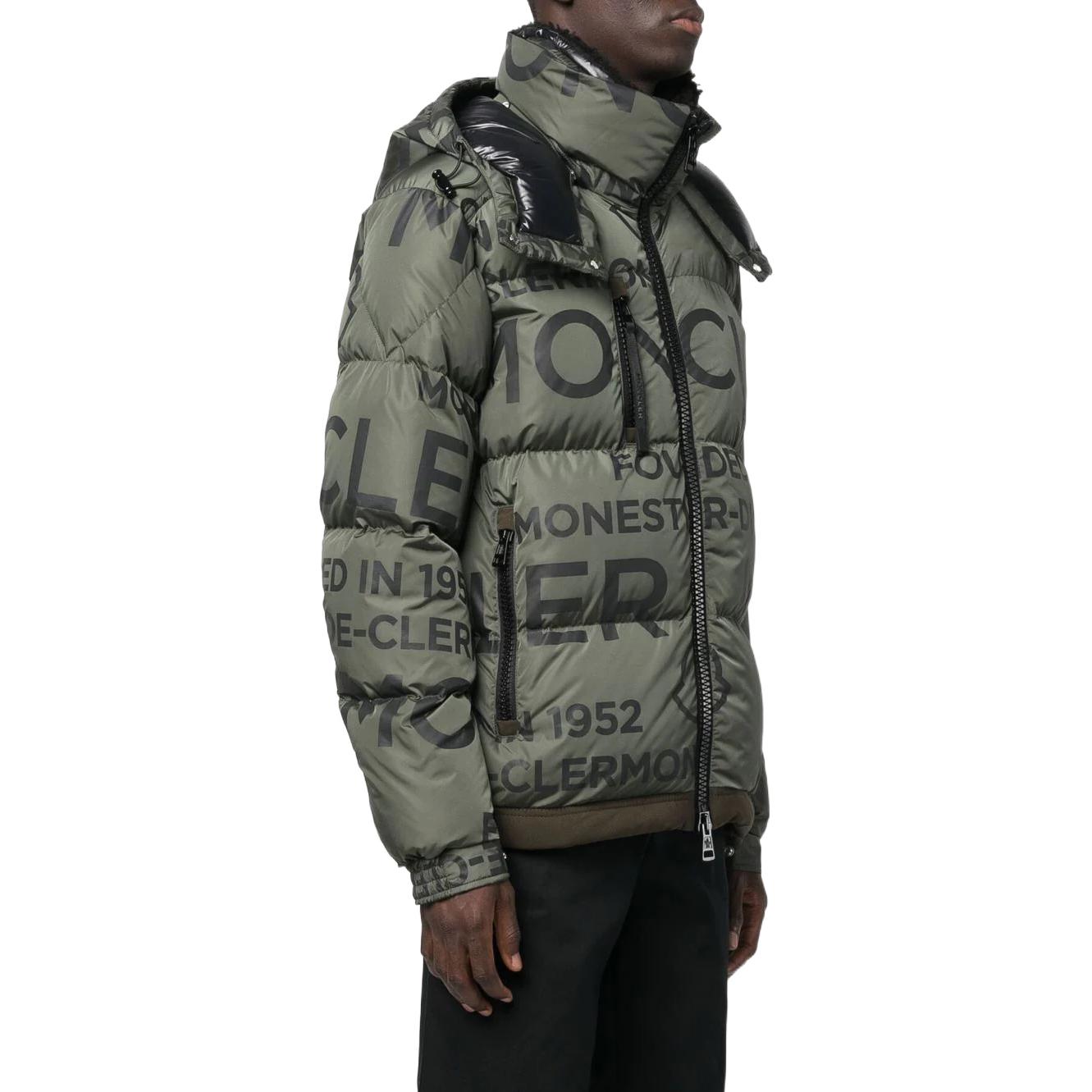 Moncler FW22 Khaki Letter Logo High Neck Detachable Hood Down Jacket Men. H20911A00211596CDF89 圖 5