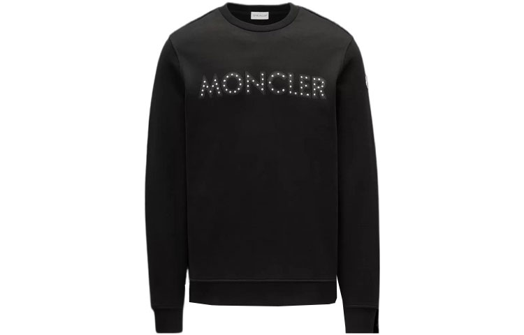 Order モンクレール FW22 レターロゴ クルーネック スウェットシャツ ブラック H10918G00013809KR999