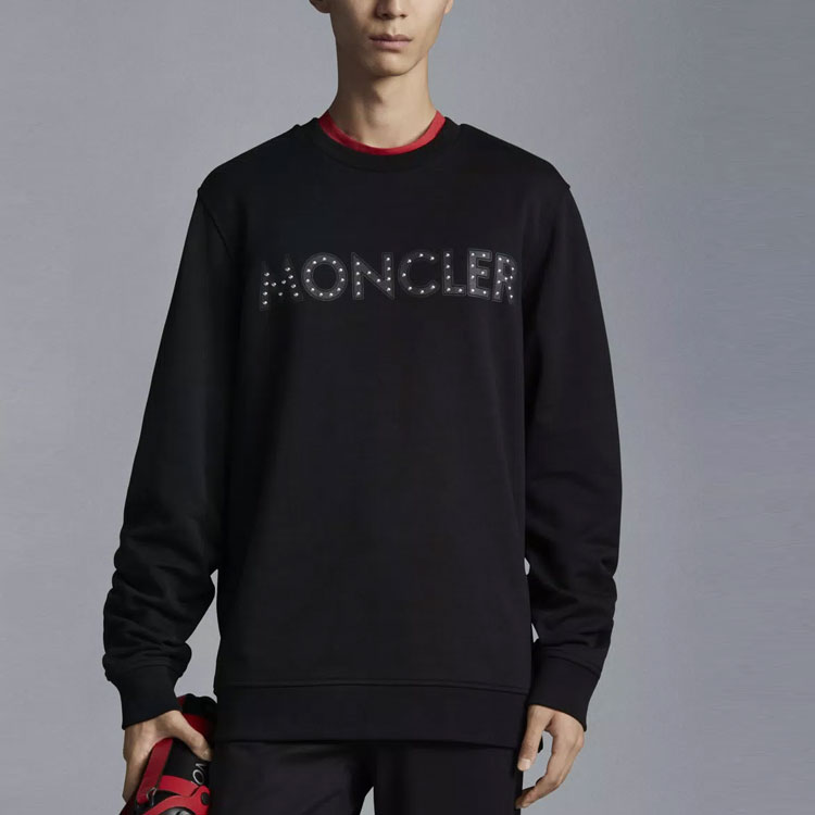 Lookbook モンクレール FW22 レターロゴ クルーネック スウェットシャツ ブラック H10918G00013809KR999