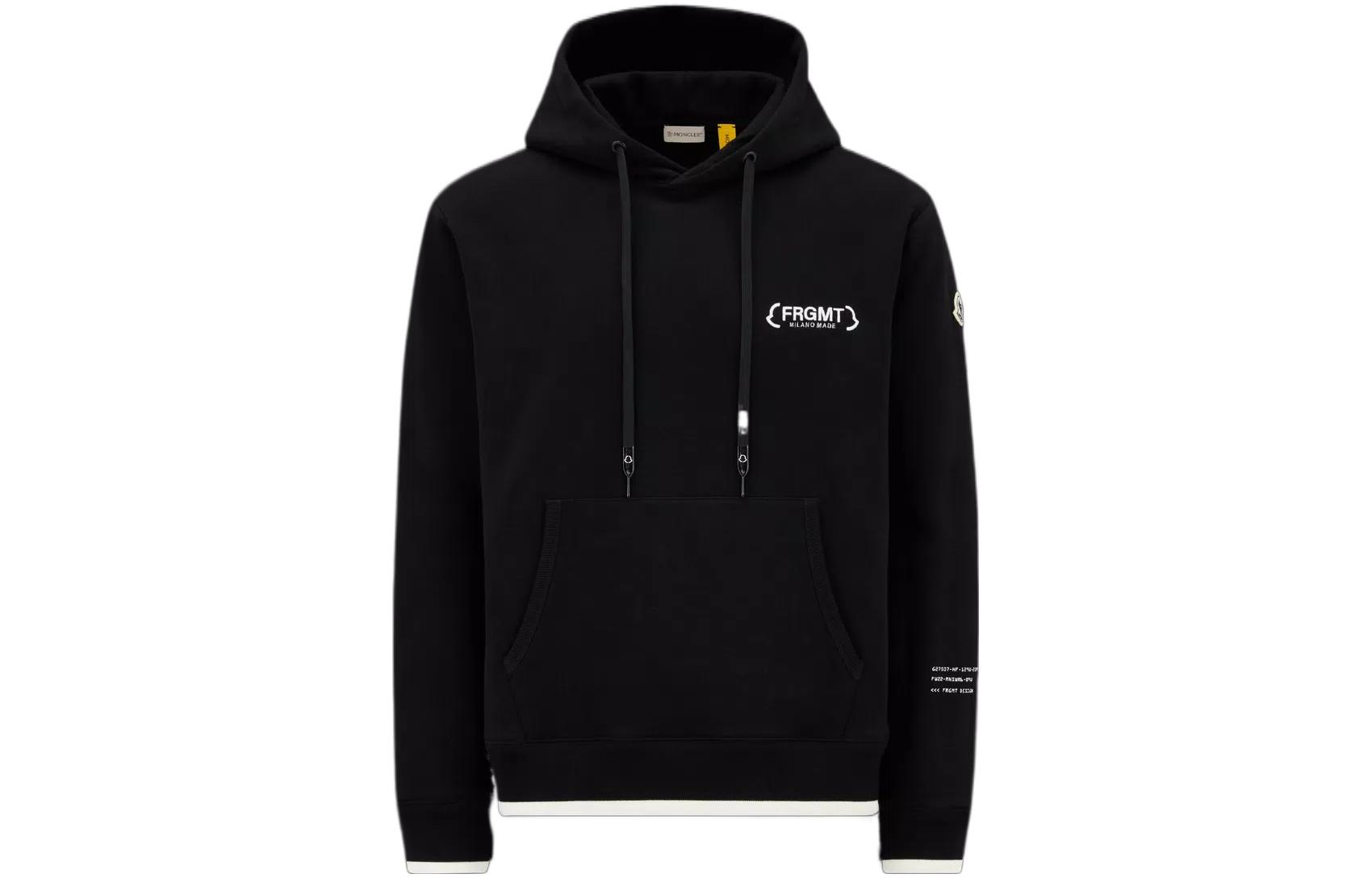 Moncler FW22 Letter Print Sweatshirt Unisex - Black H209U8G00002M2372999