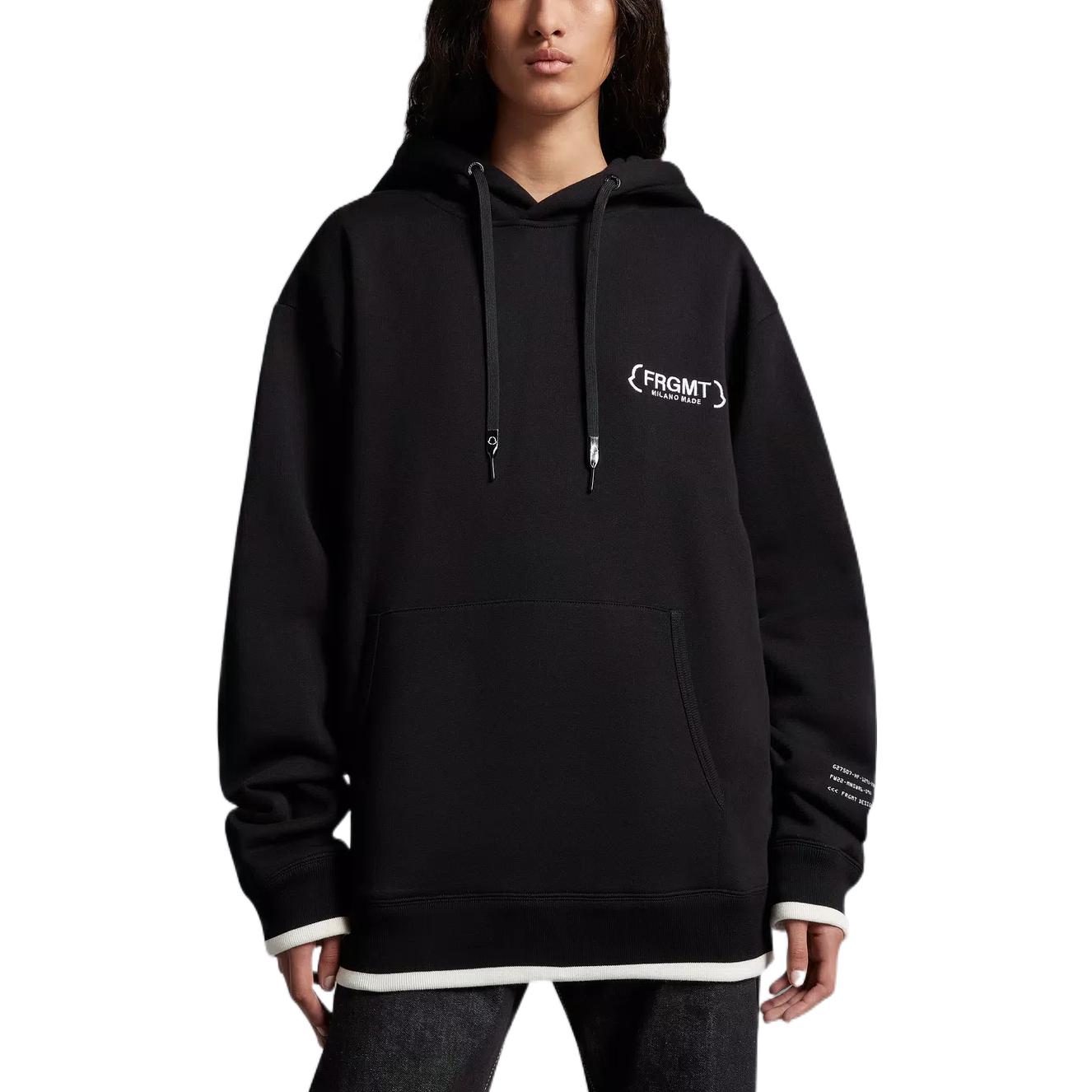 Lookbook Moncler 2022秋冬字母印花黑色卫衣男女同款 H209U8G00002M2372999