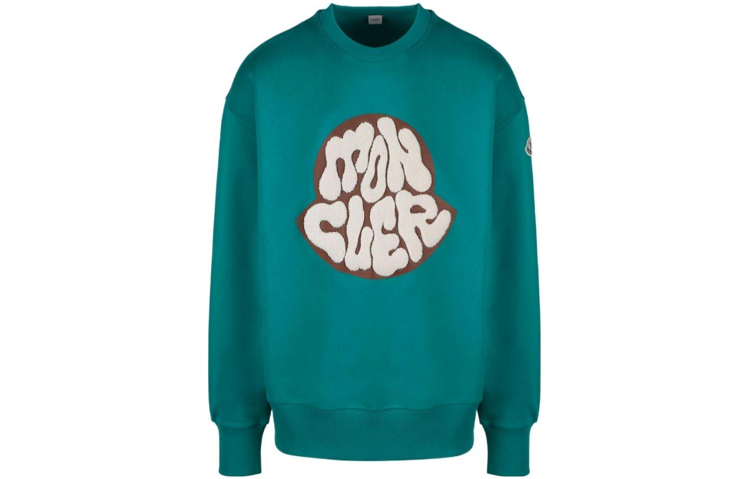 Moncler FW22 Logo Crewneck Pullover Sweatshirt Men’s Green H20918G00045809KR863