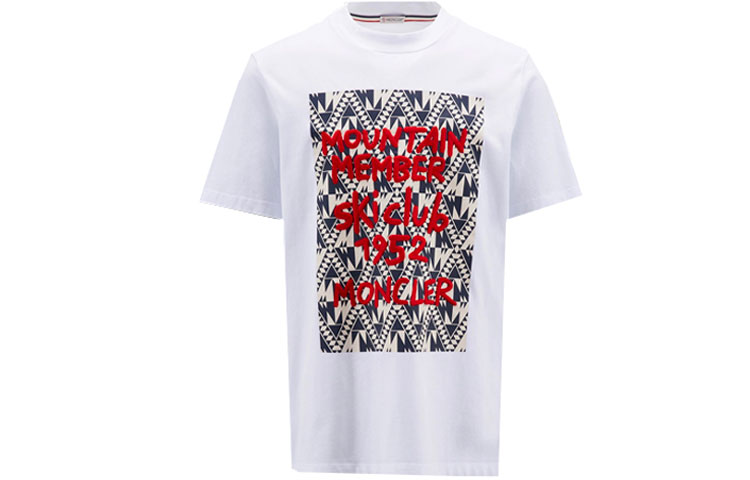 Moncler FW22 Logo Embroidered White Crewneck Casual T-Shirt H20918D000048390T001 圖 2