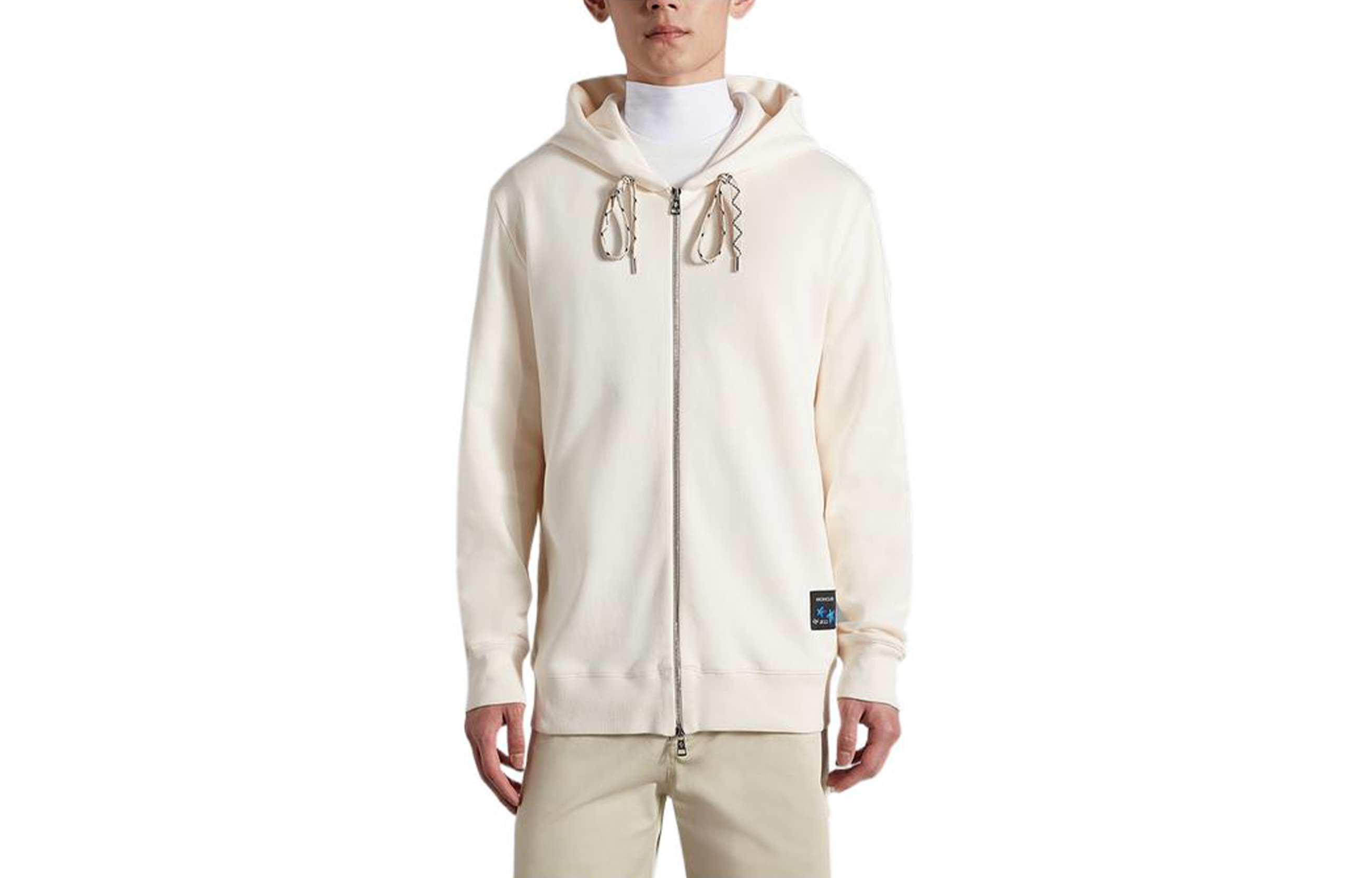 Moncler FW22 Logo Graphic Print Hoodie Men’s Optical White H20918G00025M2050001