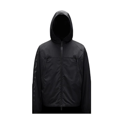 Moncler FW22 Logo Print Black Zip Hoodie Jacket H20911A0018968352999