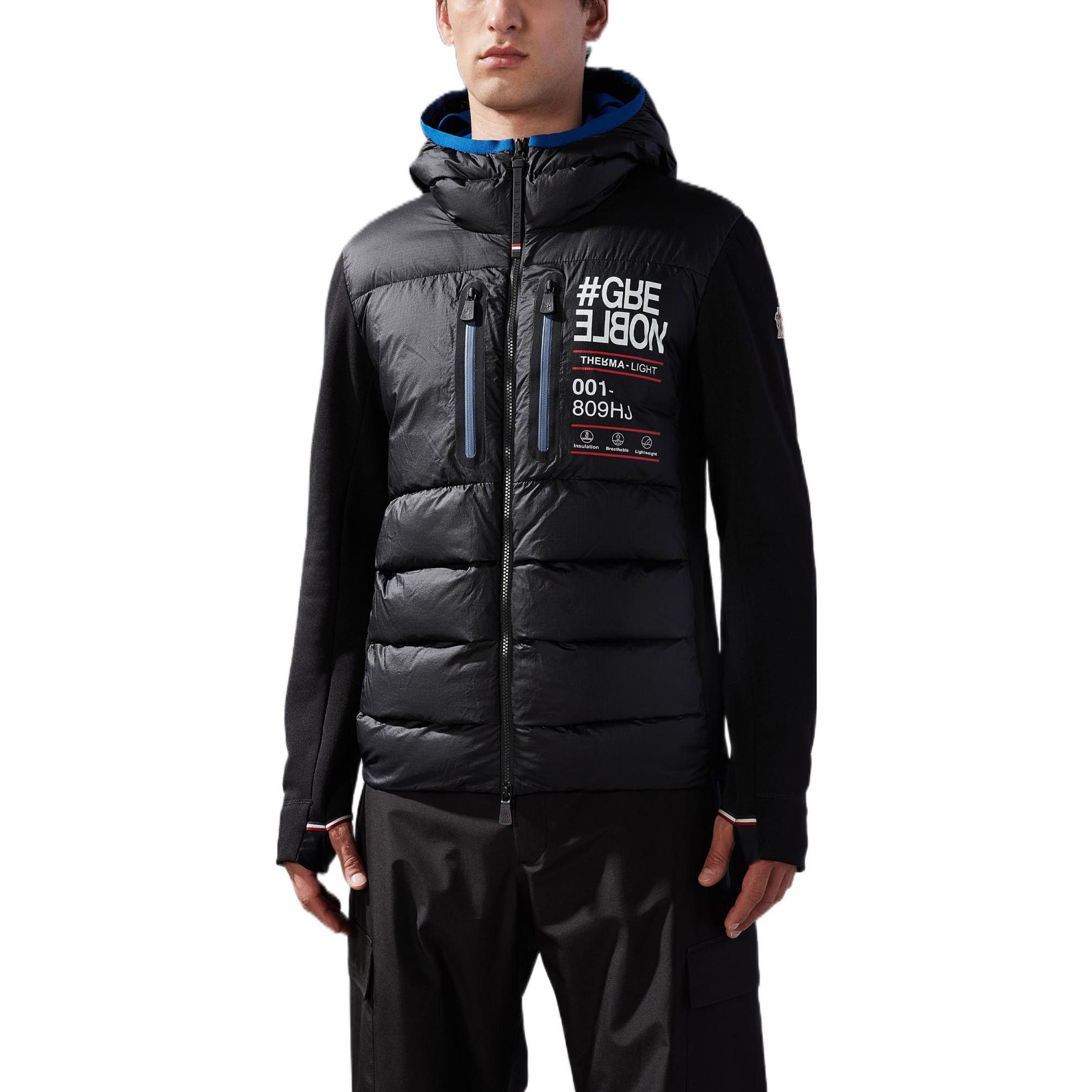 Lookbook Moncler FW22 男士黑色Logo印花連帽羽絨外套 H20978G00018809HJ999