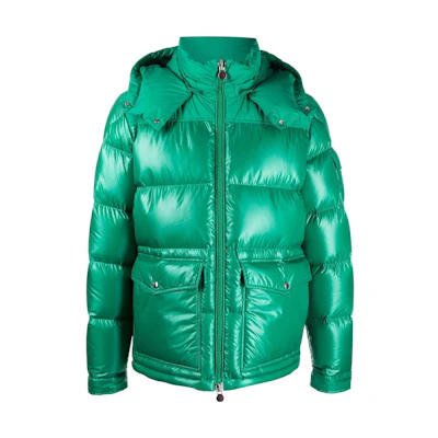 Moncler FW22 Masaya Green Ski Hooded Down Jacket Unisex. H20911A00255595ZJ84C