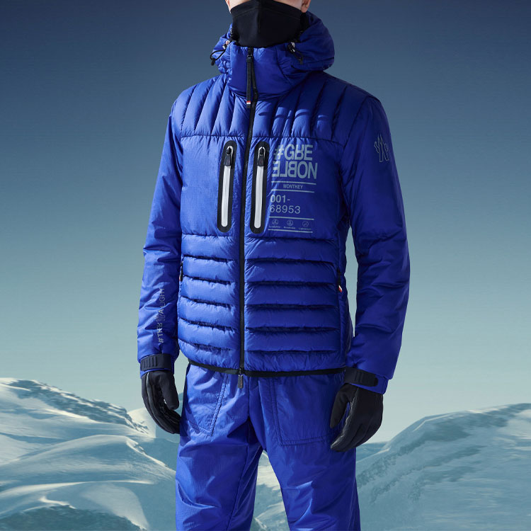 Purchase 몽클레르 FW22 몽테이 퀼팅 프린팅 패딩 재킷 블루 H20971A0002768953735