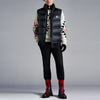 Lookbook Moncler FW22 Ophrys Navy Blue Embroidered Logo Down Vest. H20911A001605967G776