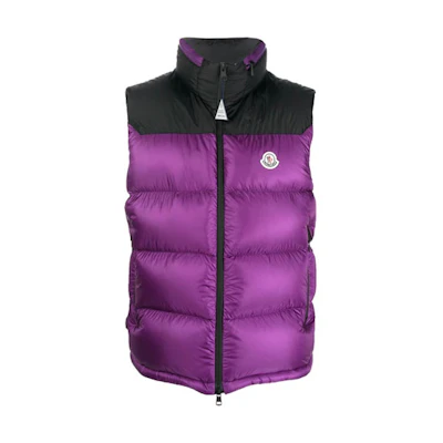 Moncler FW22 Ophrys Two-Tone Purple Zip-Up Sleeveless Vest Casual Jacket. H20911A001605967G61C