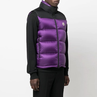Moncler FW22 Ophrys 紫色雙色拉鍊無袖背心休閒外套 H20911A001605967G61C Shop Moncler FW22 Ophrys 紫色雙色拉鍊無袖背心休閒外套 H20911A001605967G61C