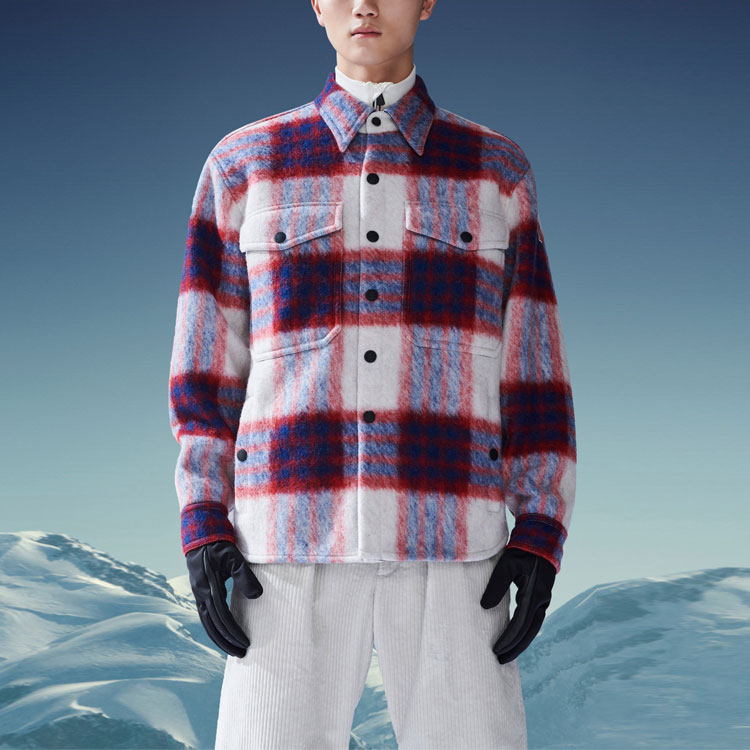 Moncler FW22 Plaid Collar Long-Sleeve Jacket Multi-color  Outerwear. H20971G00002899N9F04 圖 4