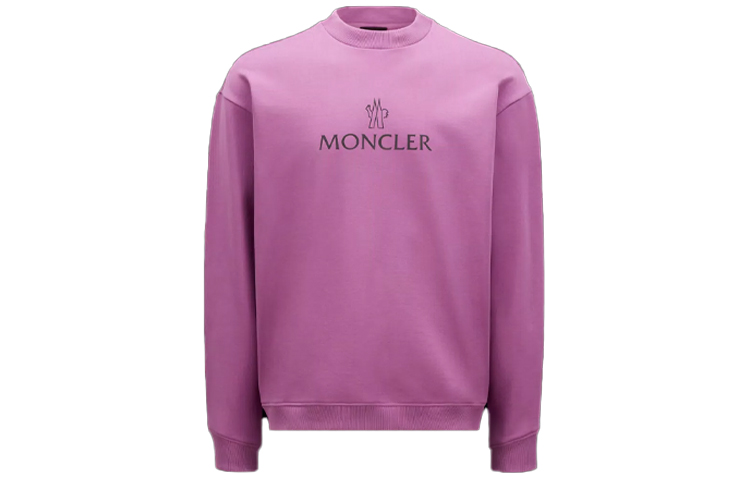 Moncler FW22 Pullover Sweatshirt Lilac Purple with Logo Patch I10918G00013899WD54G