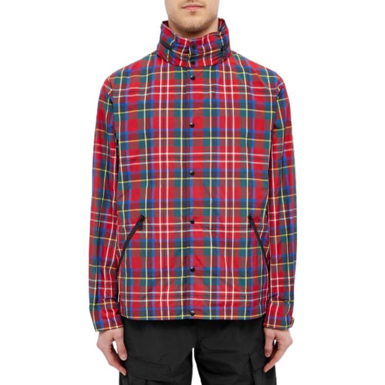 Lookbook Moncler FW22 紅色格紋長袖單排釦外套 1B721C0508458