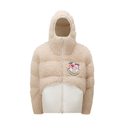 Moncler FW22 Rousay Patchwork Hooded Down Jacket Unisex Snow White H20921A00042M2009070