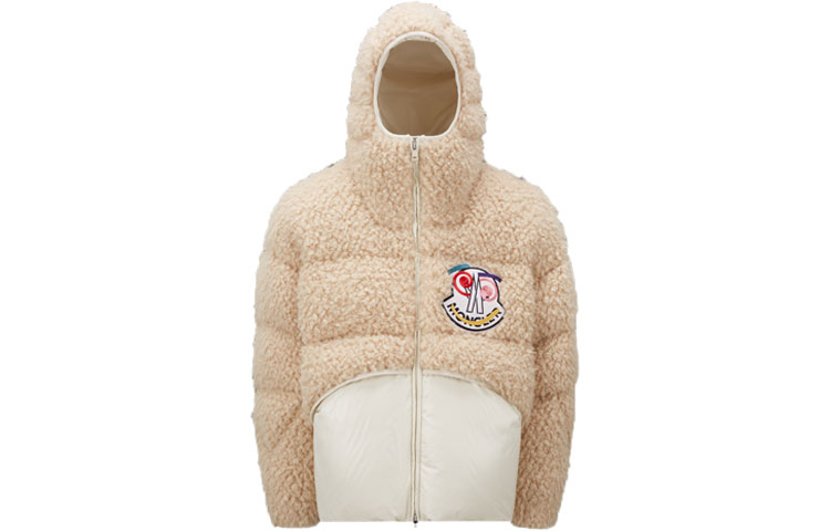 Order Moncler FW22 Rousay Patchwork Jaket Hoodie Unisex Snow White. H20921A00042M2009070