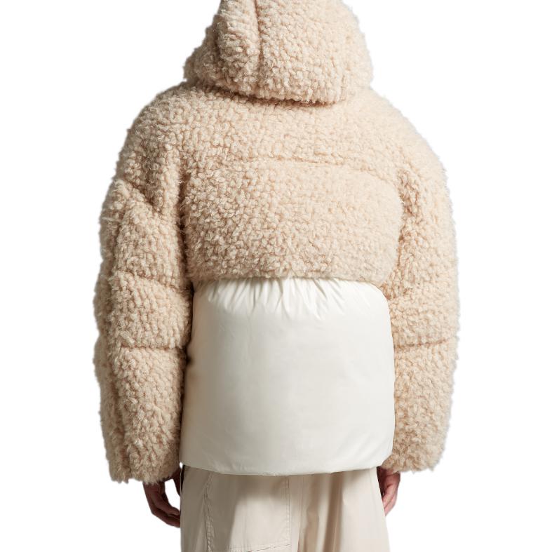 Shop Moncler FW22 Rousay Patchwork Jaket Hoodie Unisex Snow White. H20921A00042M2009070