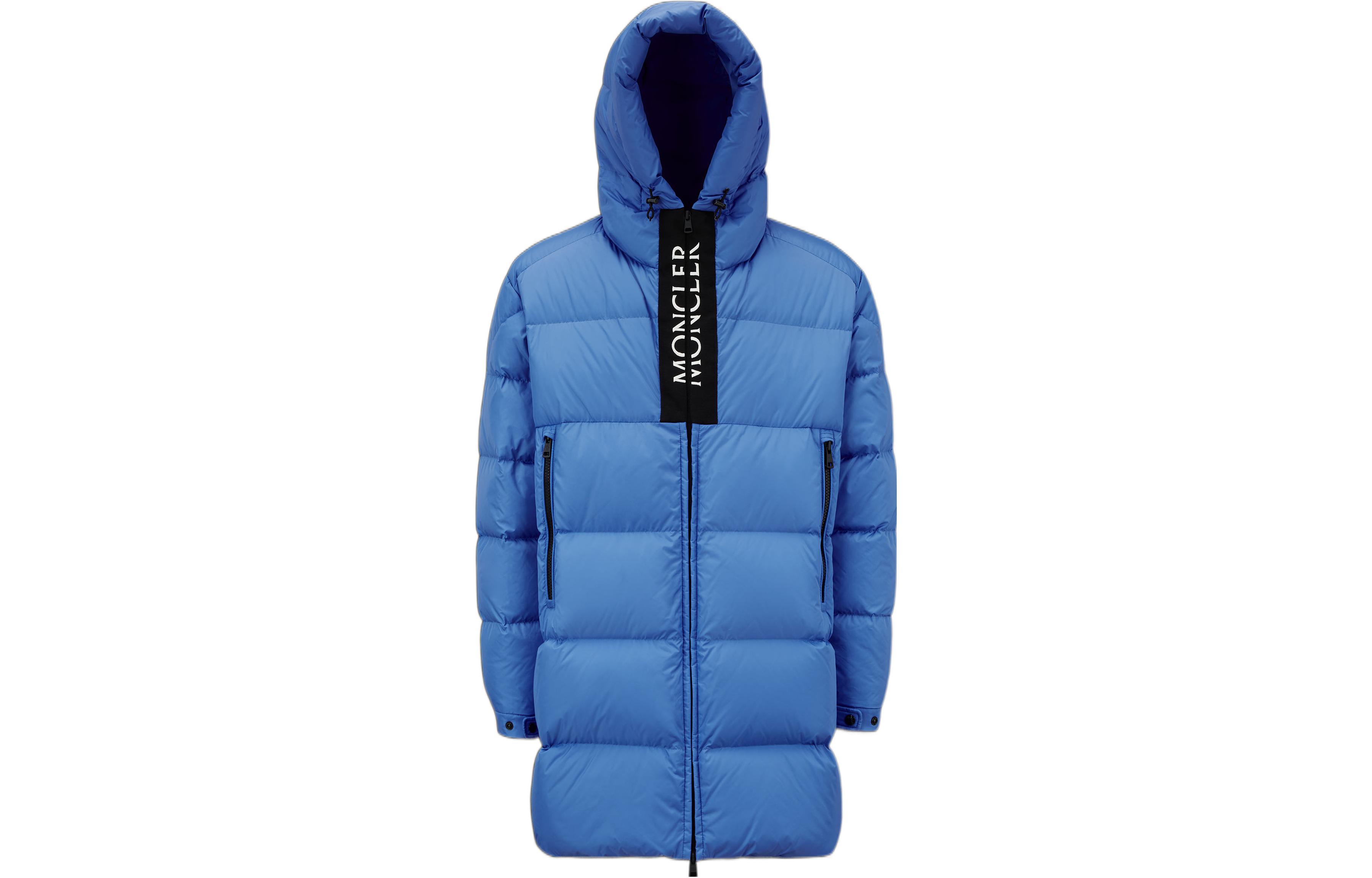 Moncler FW22 Saverny  Mid-Length Hooded Down Jacket Light Blue. H20911C000246835270L