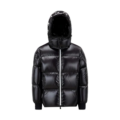 Moncler FW22 Sinarka Shiny Hooded Short Down Jacket Black Male Casual Wear H20911A0024268950999