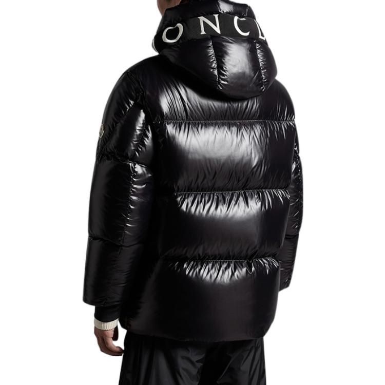 Moncler FW22 Sinarka Shiny Hooded Short Down Jacket Black Male Casual Wear H20911A0024268950999 圖 4