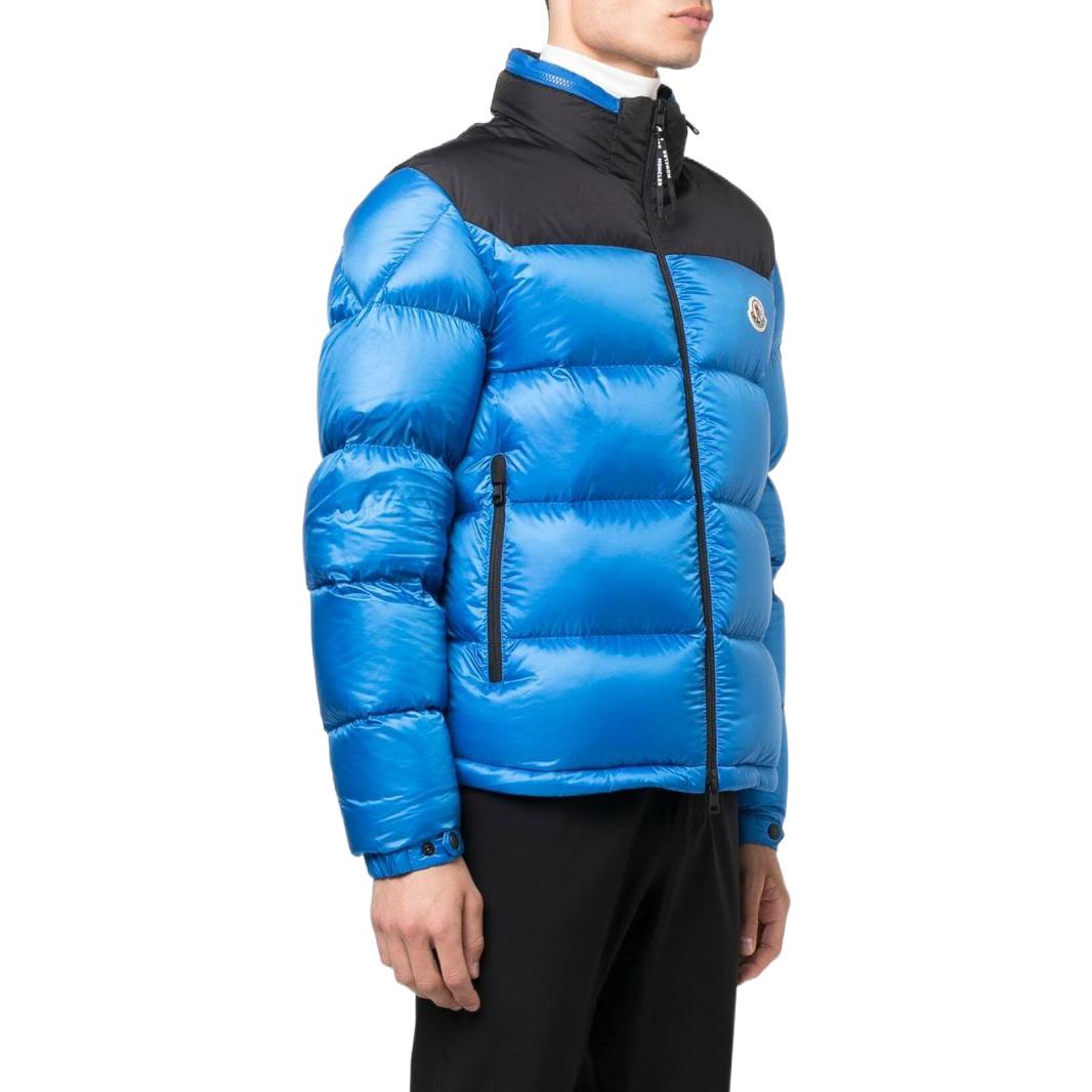 Purchase Moncler FW22 Jaket Ski Patchwork Logo Down Biru Unisex. H20911A001475967G725