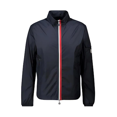 Moncler FW22 Slim Fit Stripe Detail Zip Jacket Blue F10911A7320068352775