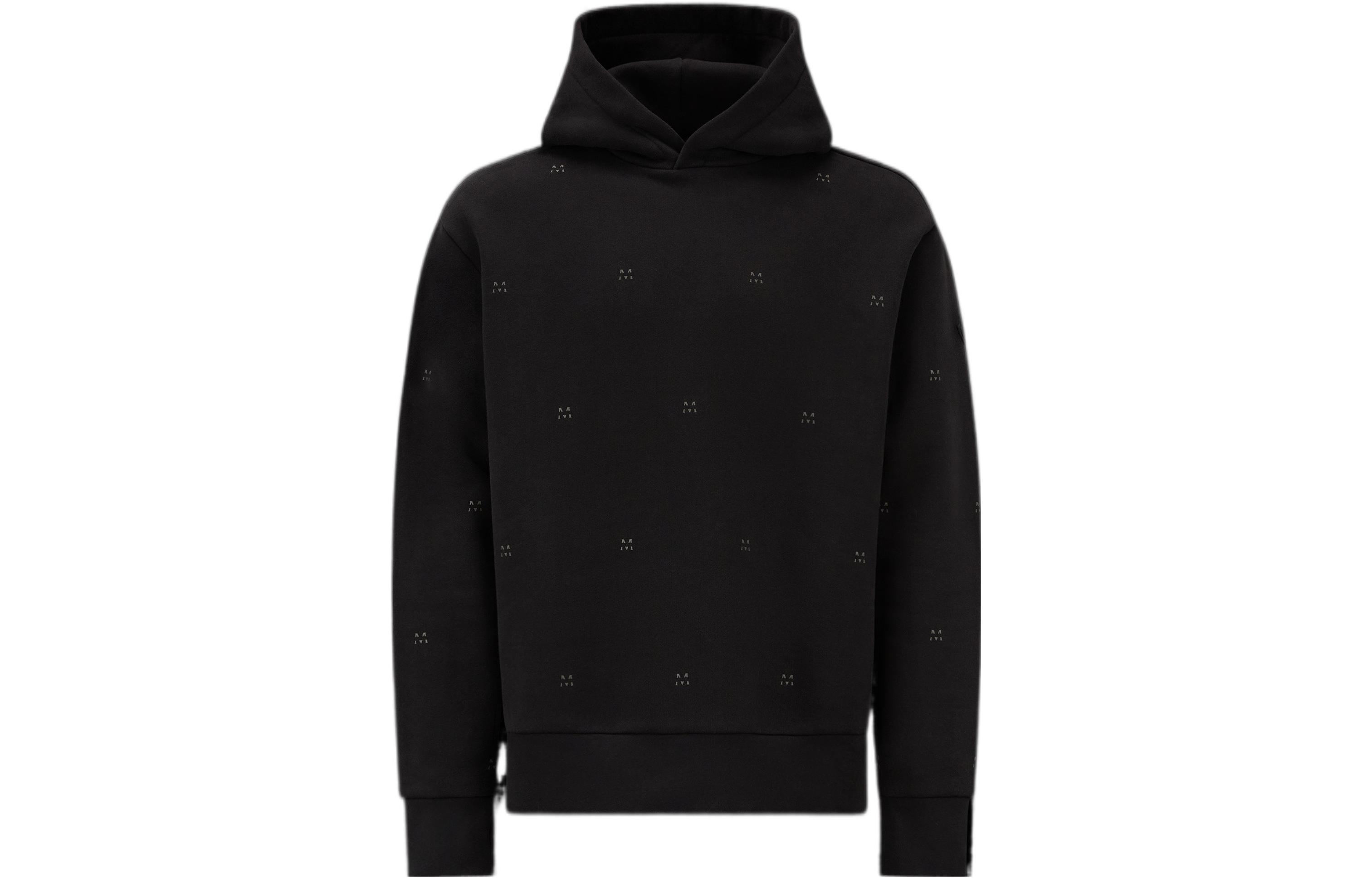 Moncler FW22 Solid Badge Patch Pullover Sweatshirt Black H20918G00030809KX999