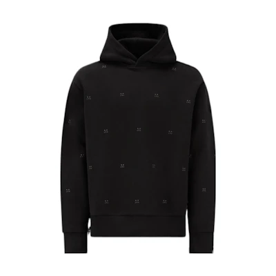 Moncler FW22 Solid Badge Patch Pullover Sweatshirt Black H20918G00030809KX999