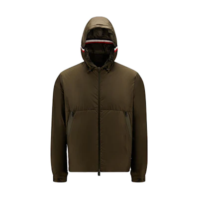 Moncler FW22 Solid Badge Sleeve Zip-Up Hoodie Jacket Green Mens H20911A0021868352833