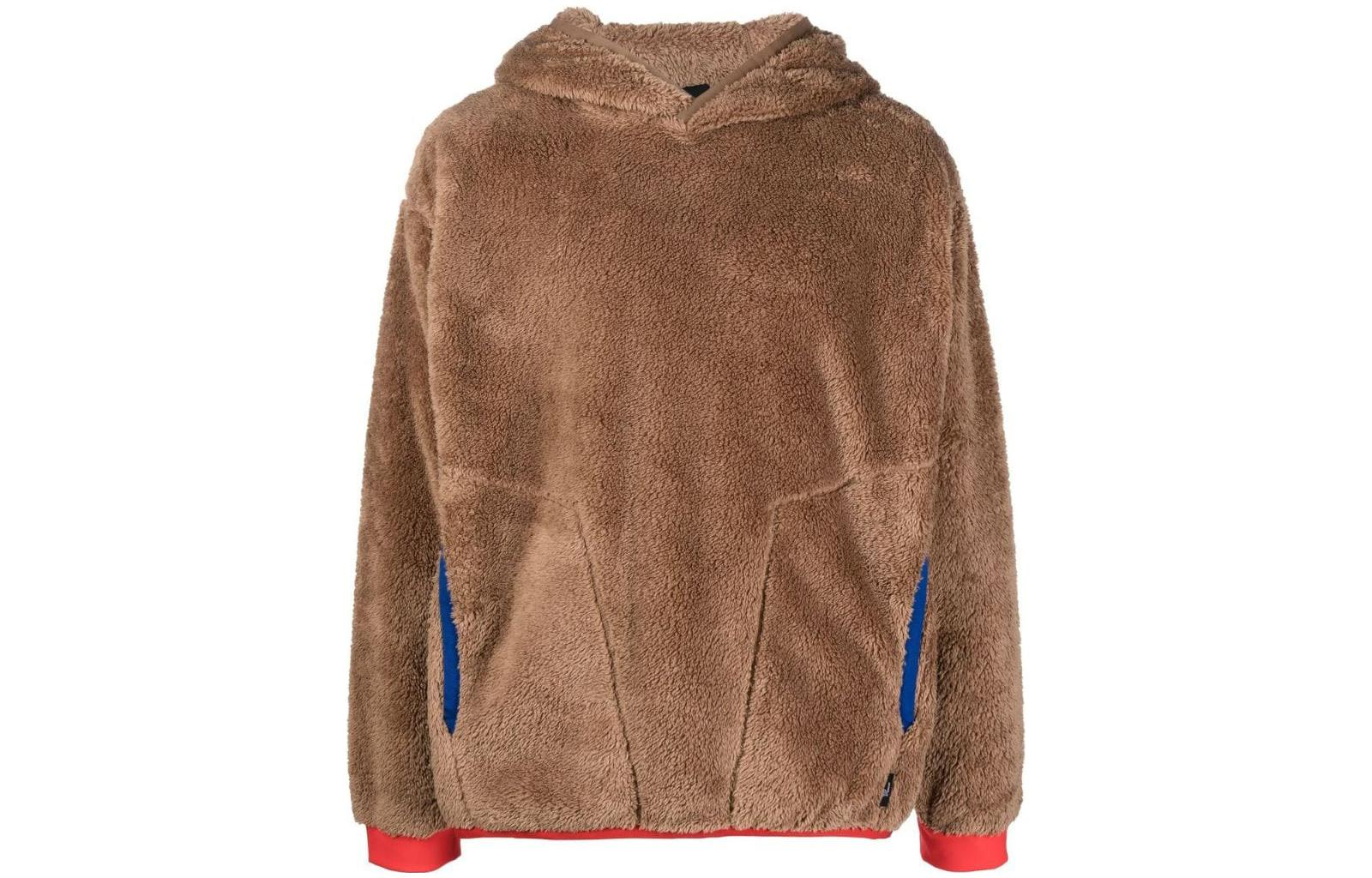 Moncler FW22 Solid Brown Fleece Hoodie H20978G00012899MV205