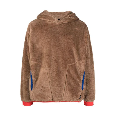 Moncler FW22 Solid Brown Fleece Hoodie H20978G00012899MV205