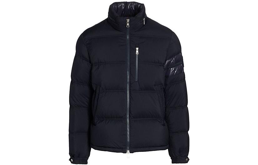 Moncler FW22 Solid Color Down Jacket Long Sleeve  Blue G20911A0000553333776