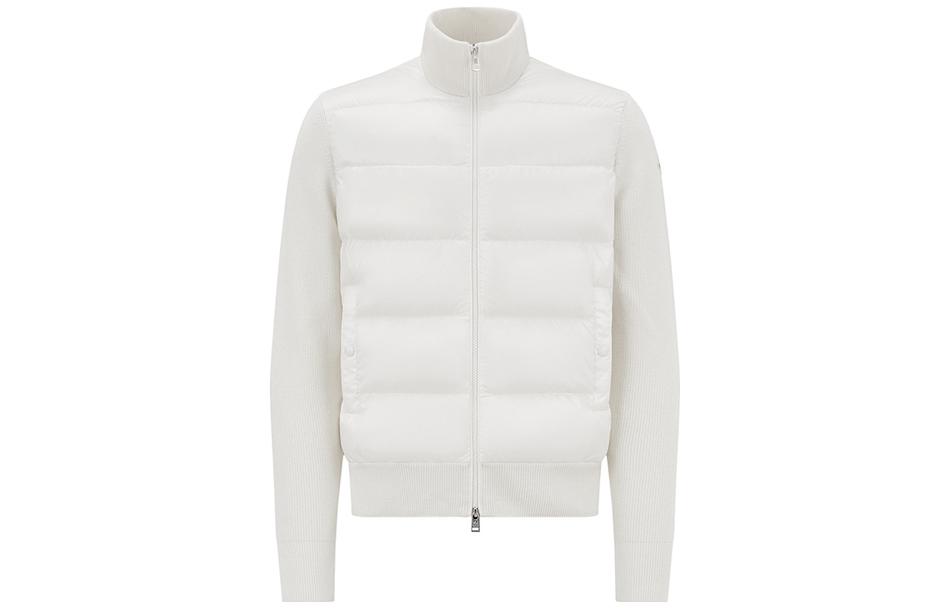 Moncler FW22 Solid Color Knit Jacket Men’s Off-White H20919B00008M1131034