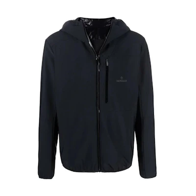 Moncler FW22 Solid Color Logo Print Hooded Jacket H10911A00013539DK999