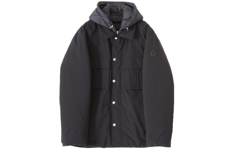 Moncler FW22 Solid Color Logo Zip-Up Hooded Jacket for Men 1A00175539MS999